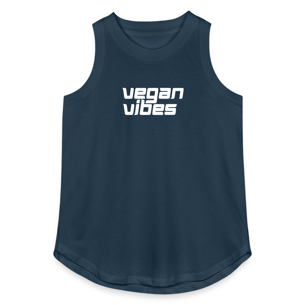 Vegan Vibes Relaxed Tank Top - denim