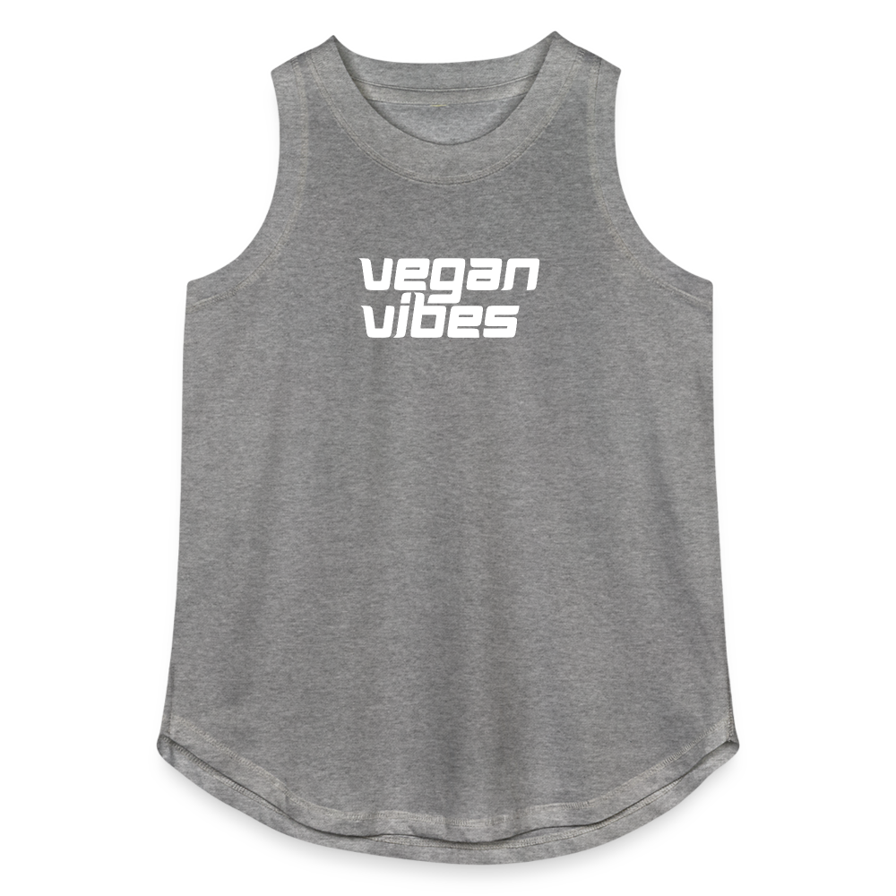 Vegan Vibes Relaxed Tank Top - granite heather