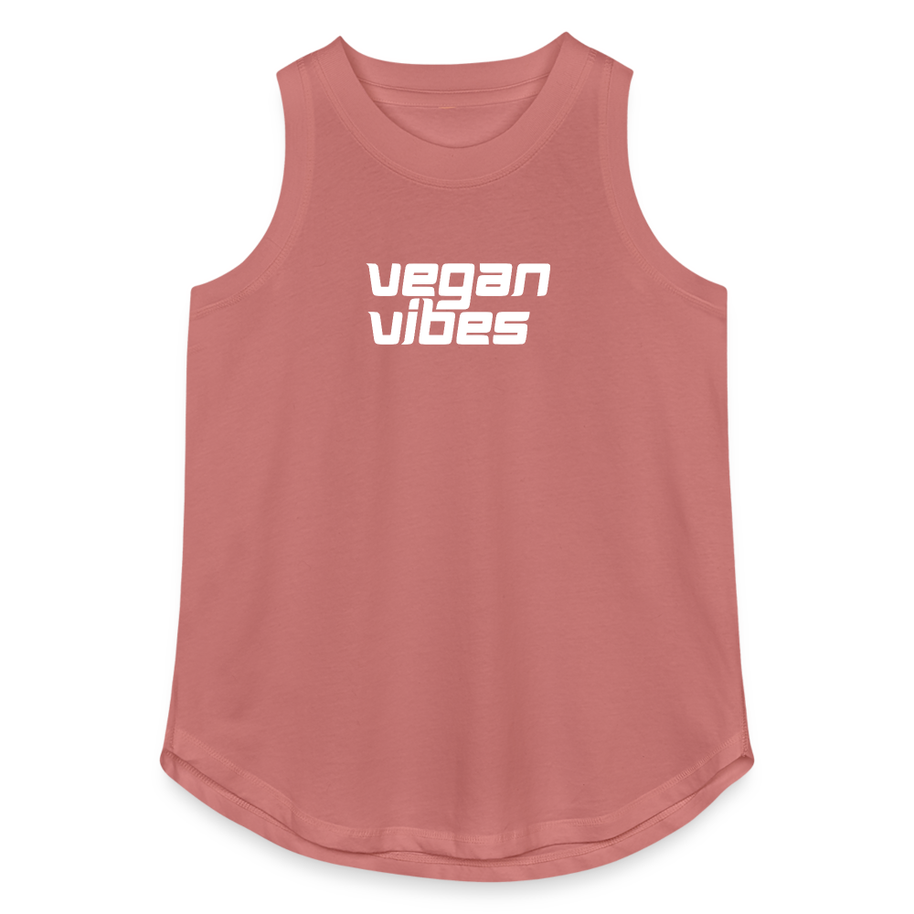Vegan Vibes Relaxed Tank Top - mauve