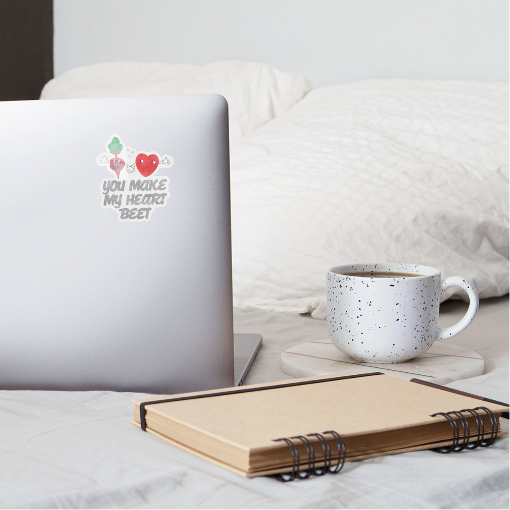 Heart Beet Sticker - white glossy