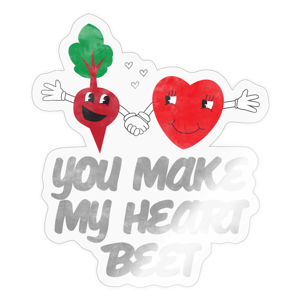 Heart Beet Sticker - transparent glossy