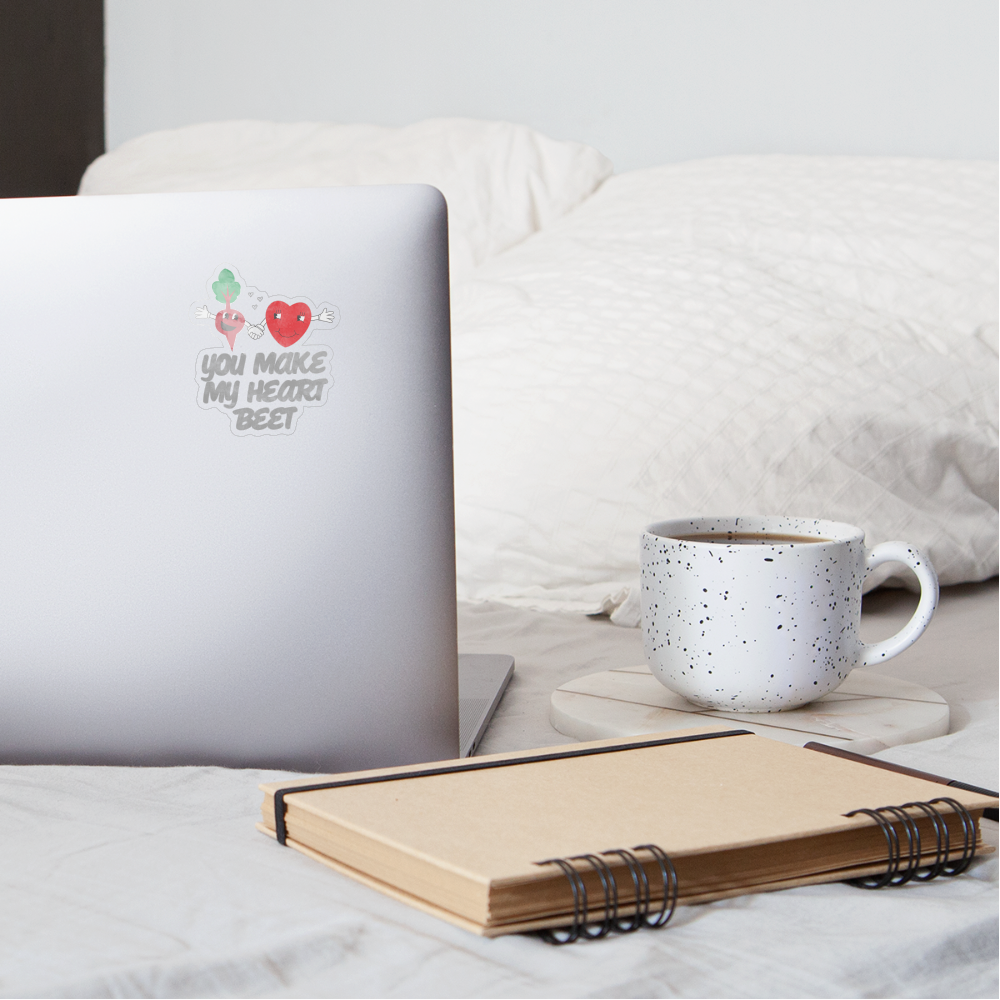 Heart Beet Sticker - transparent glossy