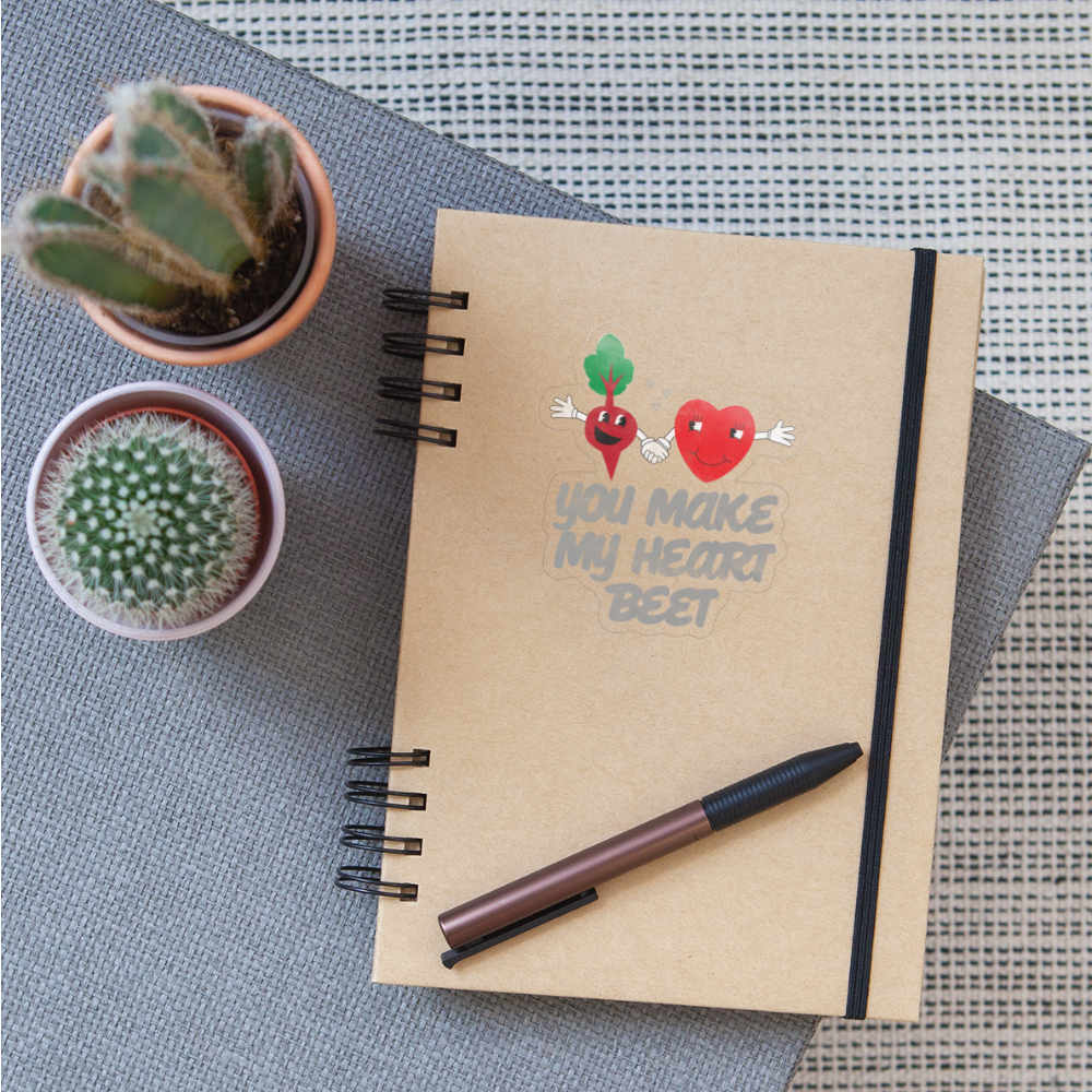 Heart Beet Sticker - transparent glossy