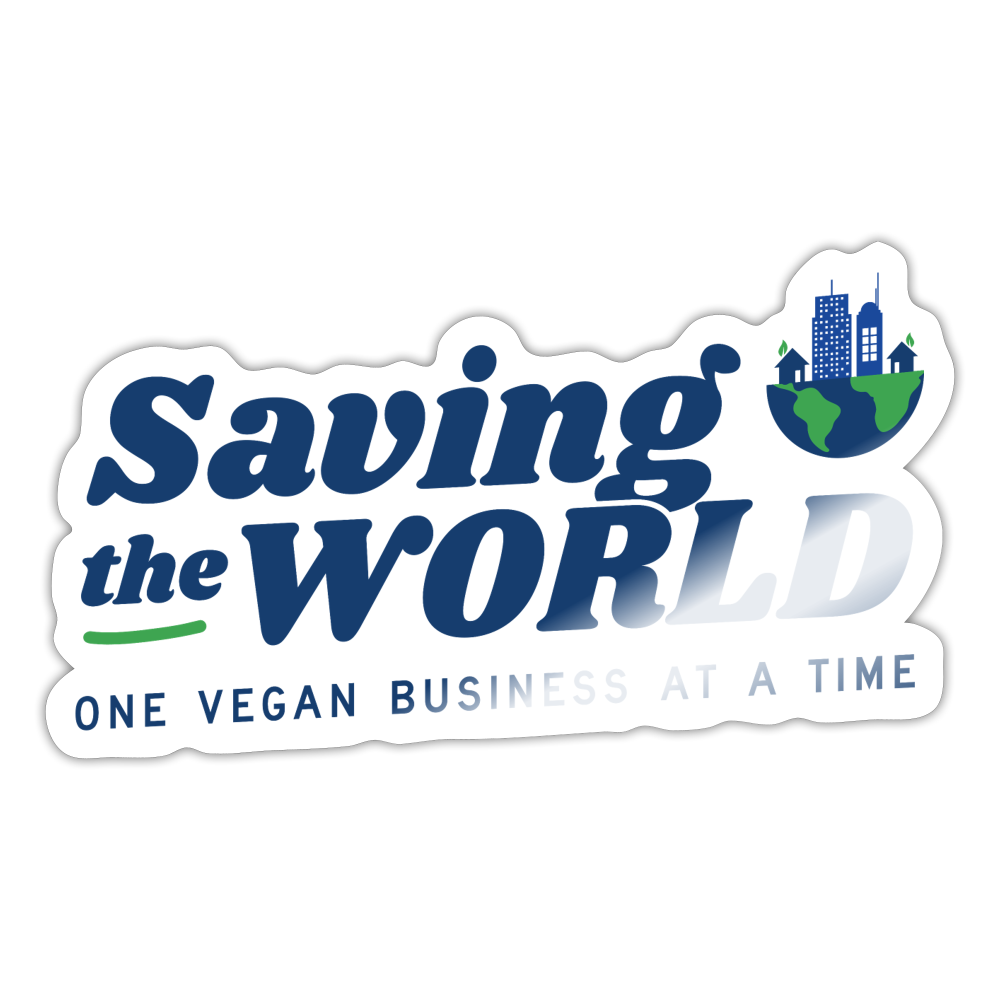 Saving the World Sticker - white glossy