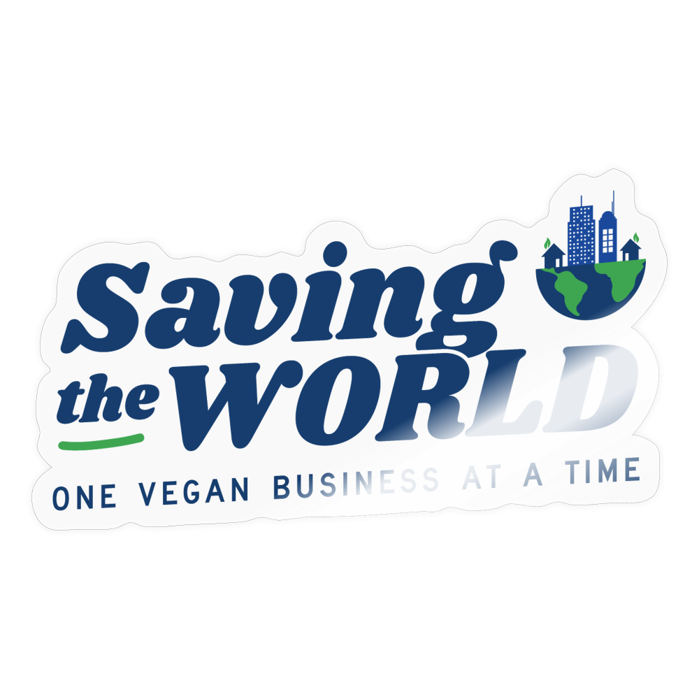 Saving the World Sticker - transparent glossy