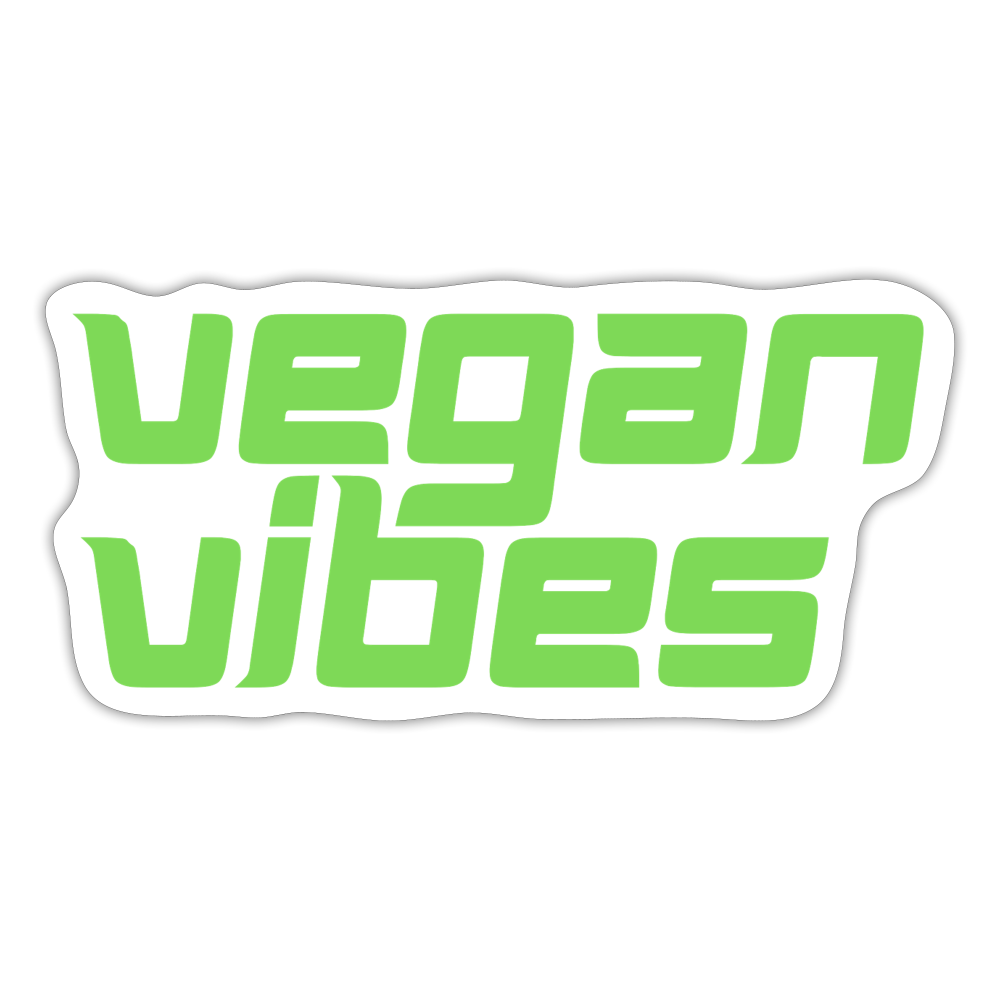 Vegan Vibes Sticker - white matte