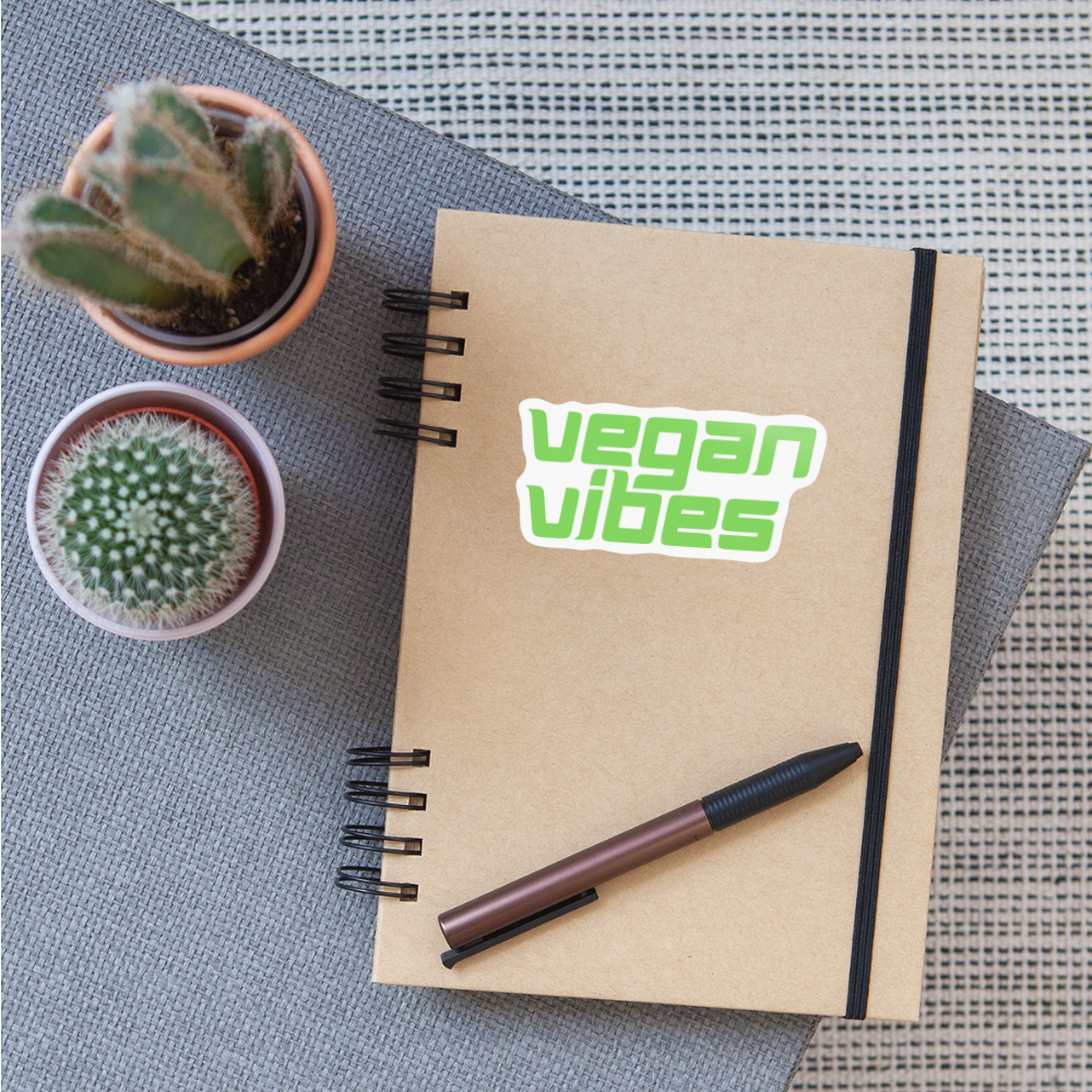 Vegan Vibes Sticker - white glossy