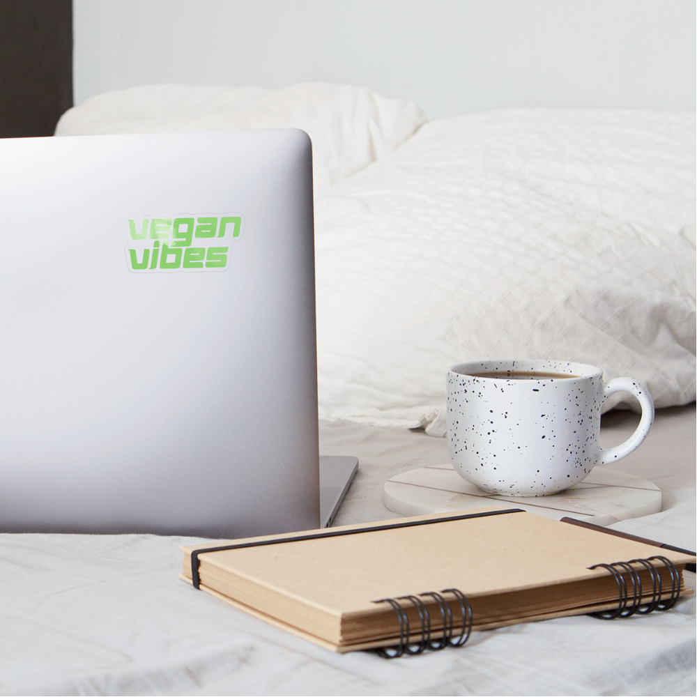 Vegan Vibes Sticker - transparent glossy