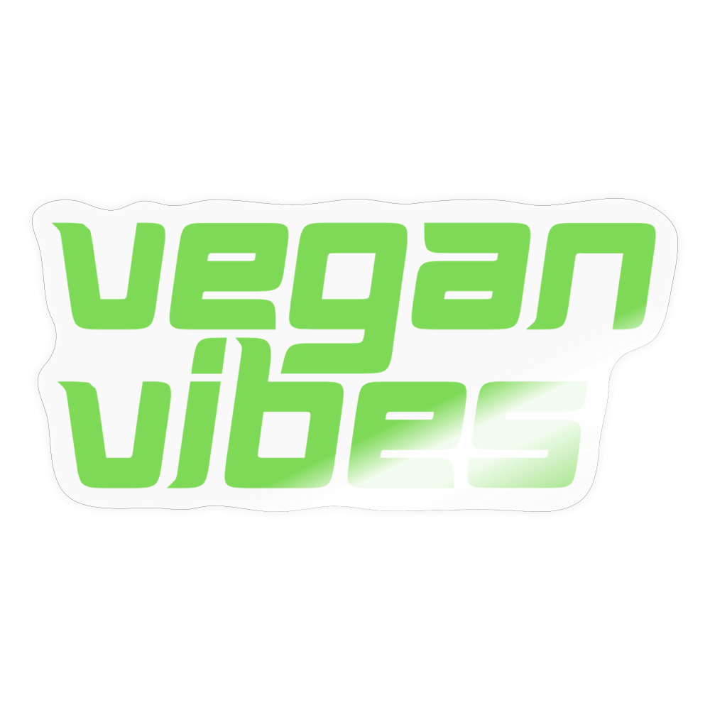 Vegan Vibes Sticker - transparent glossy