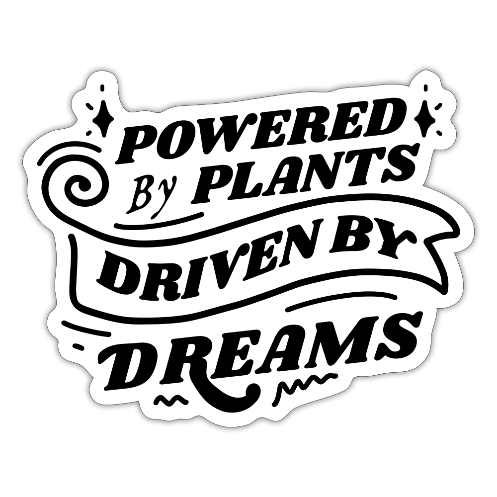 Powered by Plants Sticker - white matte