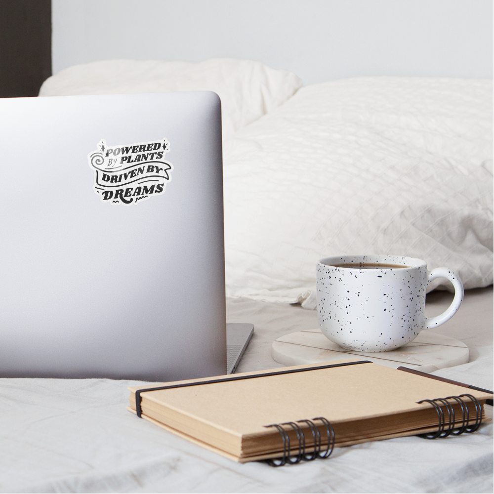 Powered by Plants Sticker - white glossy