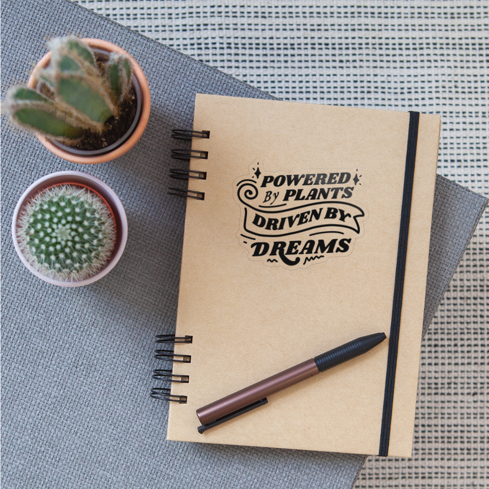 Powered by Plants Sticker - transparent glossy
