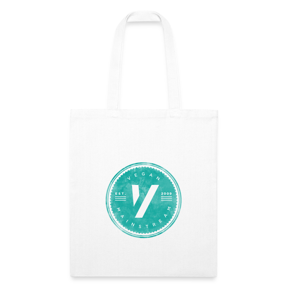 Retro VM Logo Recycled Tote - white