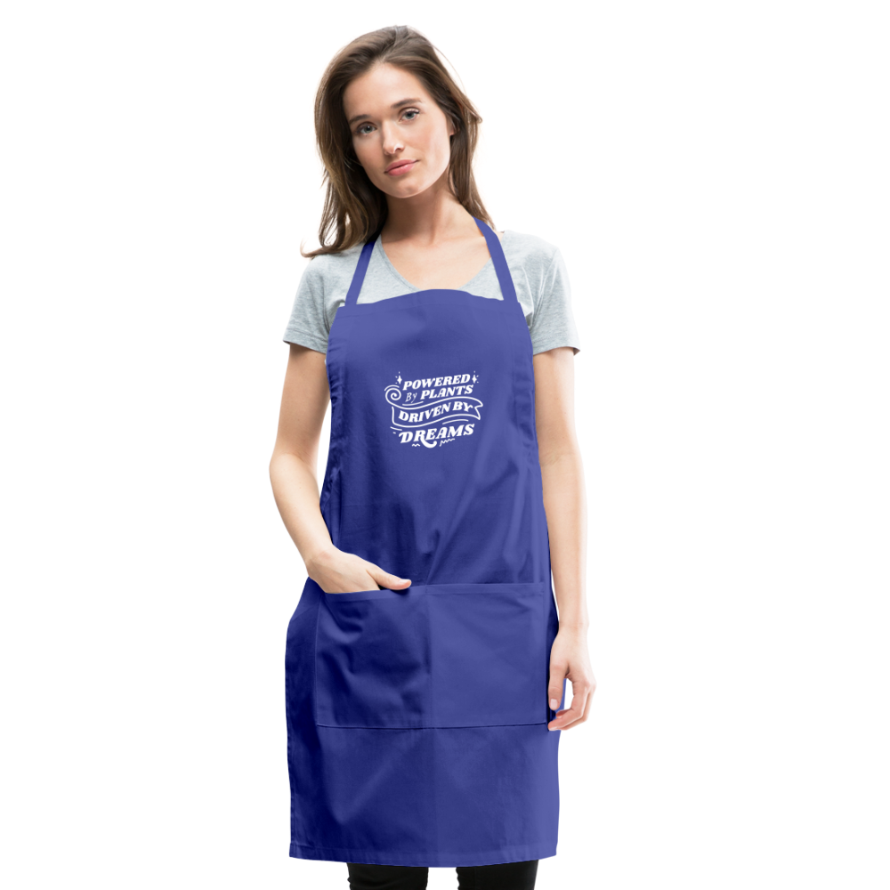 Powered by Plants Apron - royal blue