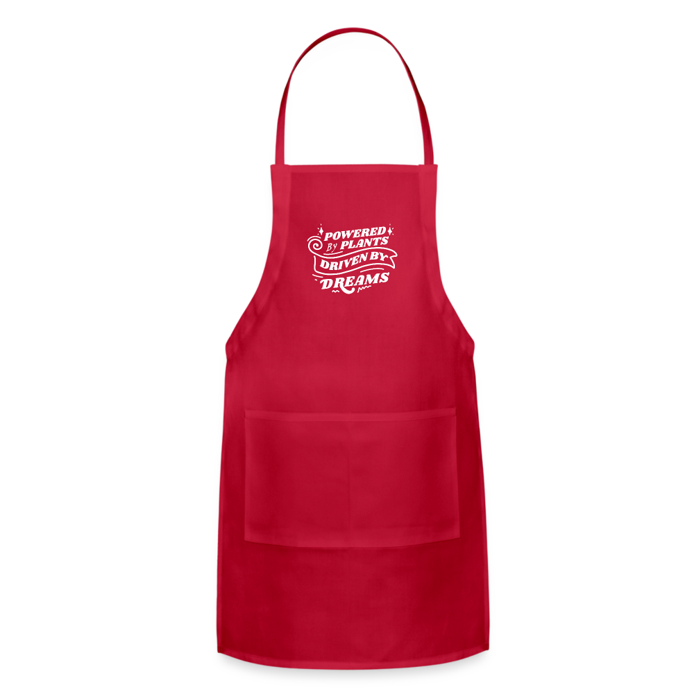 Powered by Plants Apron - red