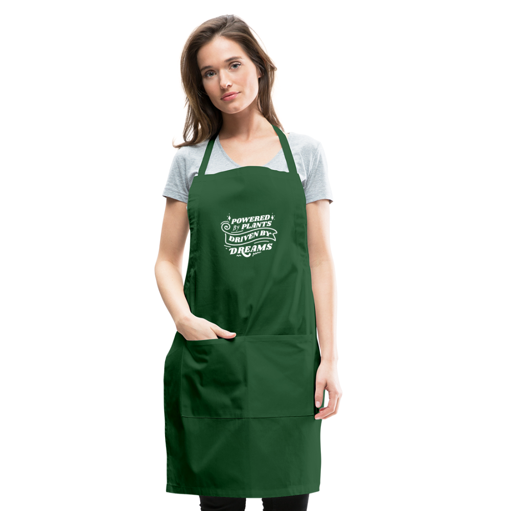 Powered by Plants Apron - forest green