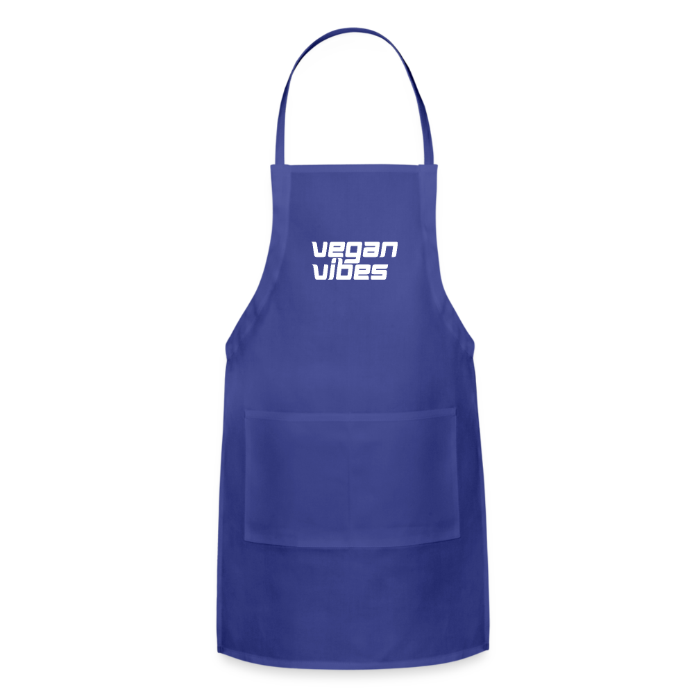Vegan Vibes Apron - royal blue