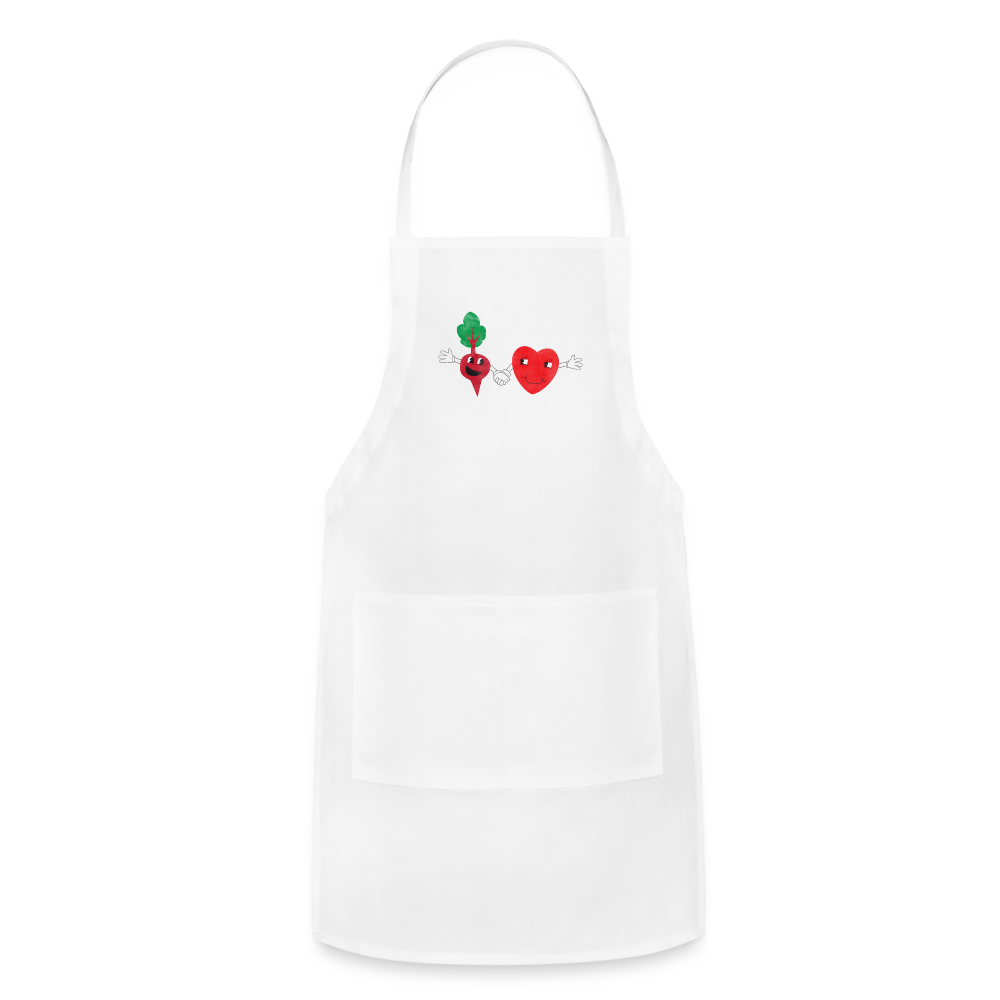 Heart Beet Apron - white
