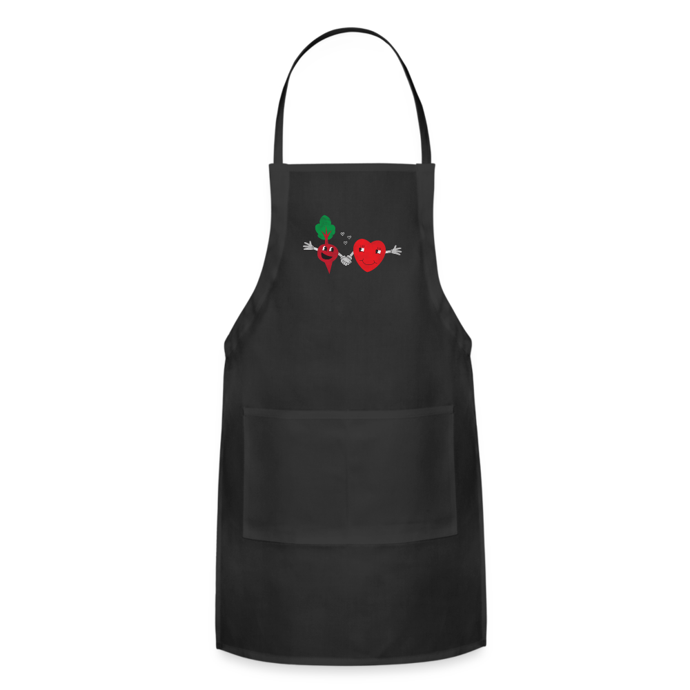 Heart Beet Apron - black