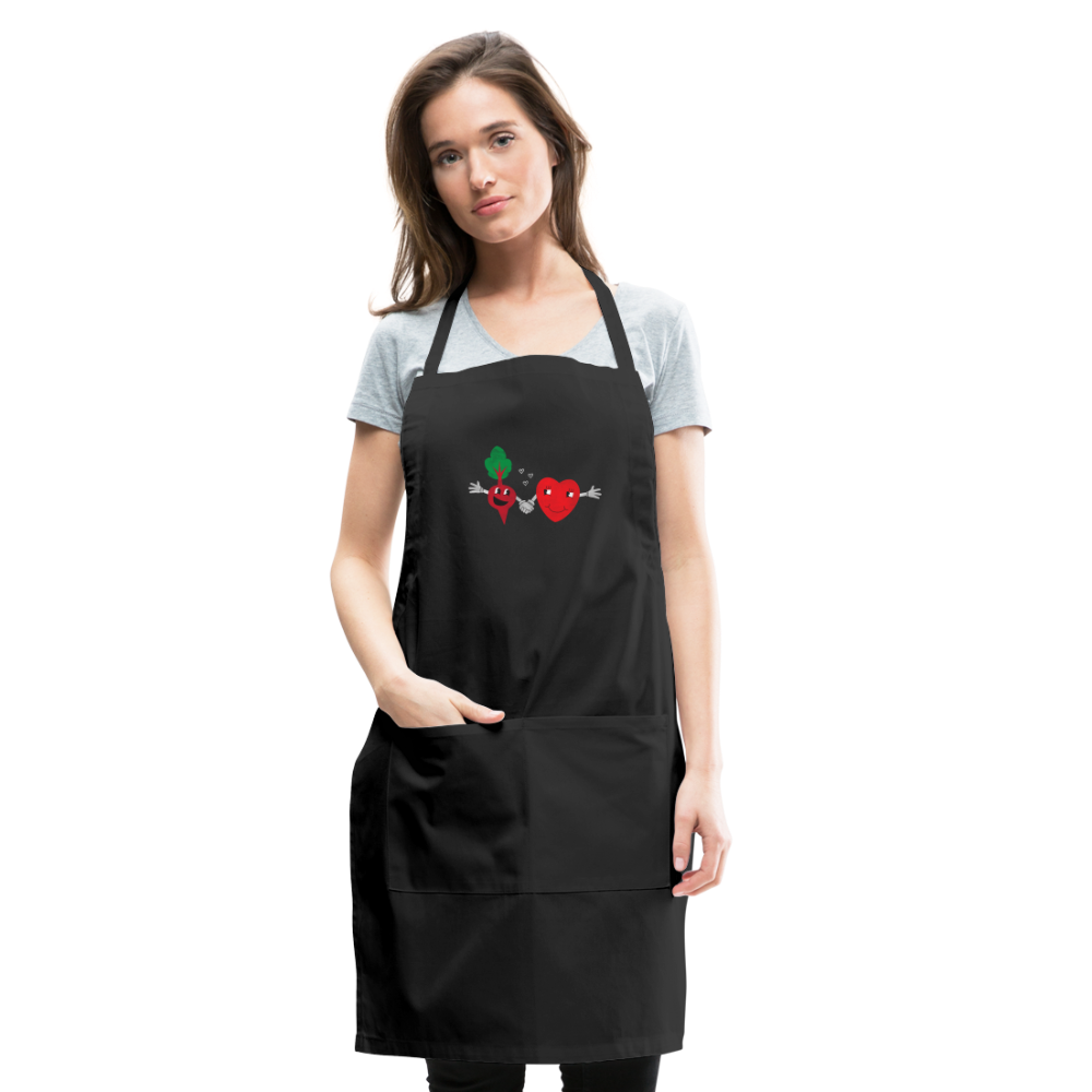 Heart Beet Apron - black
