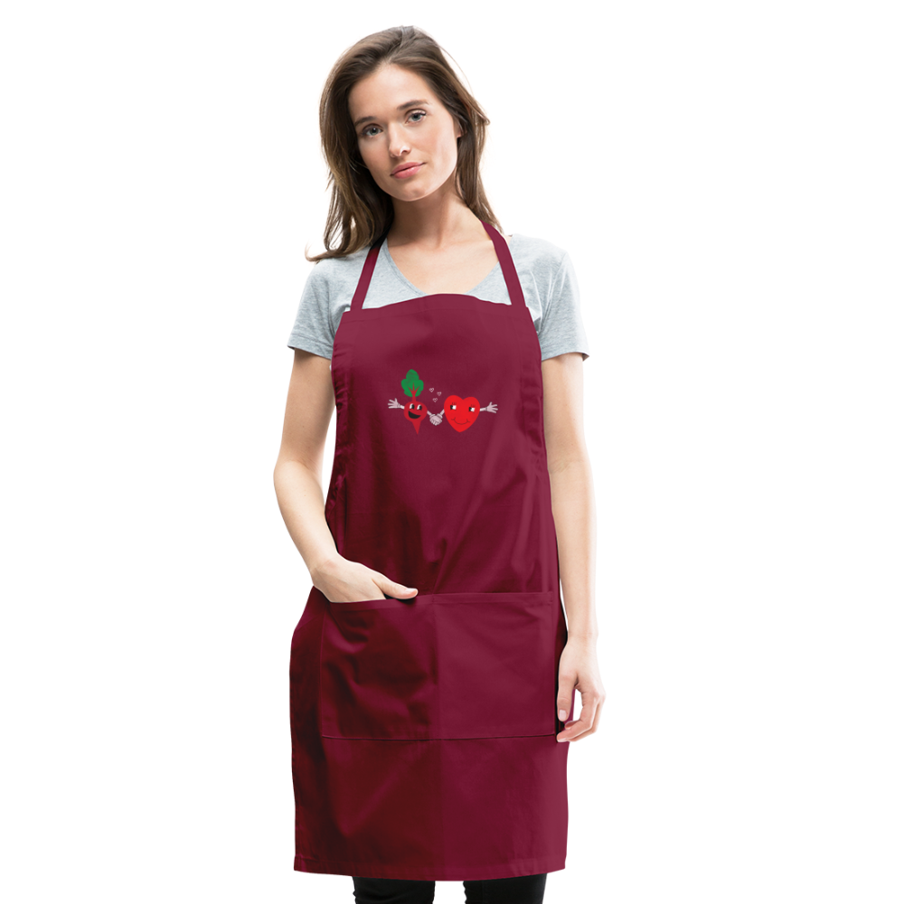 Heart Beet Apron - burgundy