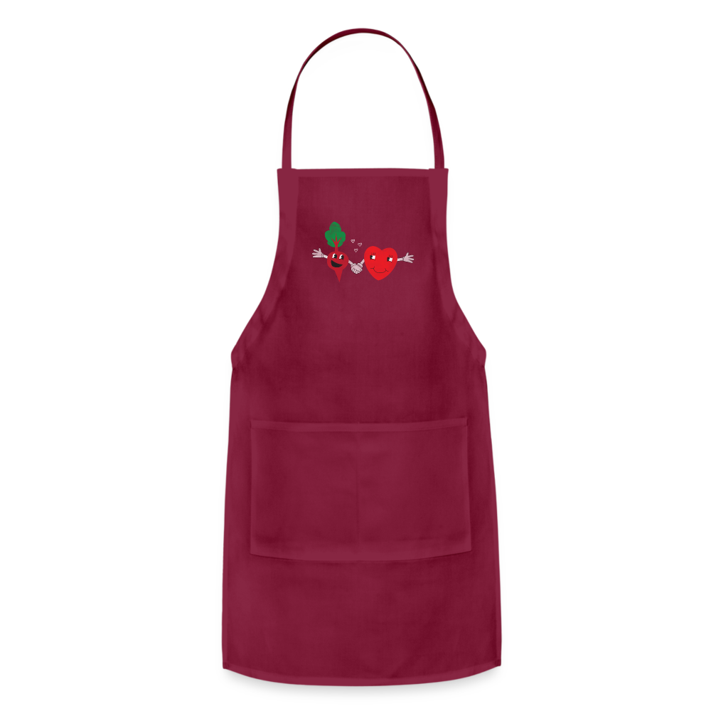 Heart Beet Apron - burgundy
