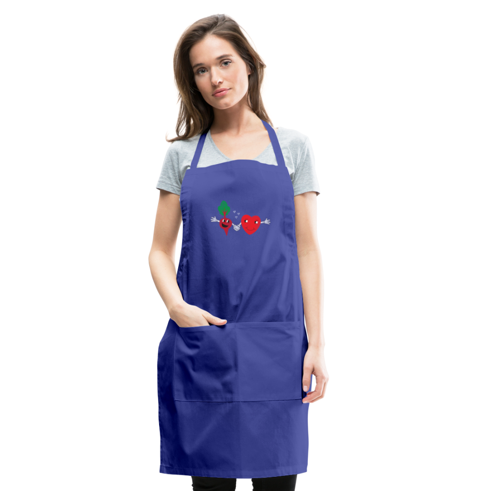 Heart Beet Apron - royal blue