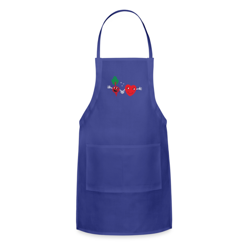 Heart Beet Apron - royal blue