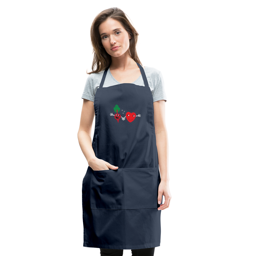 Heart Beet Apron - navy