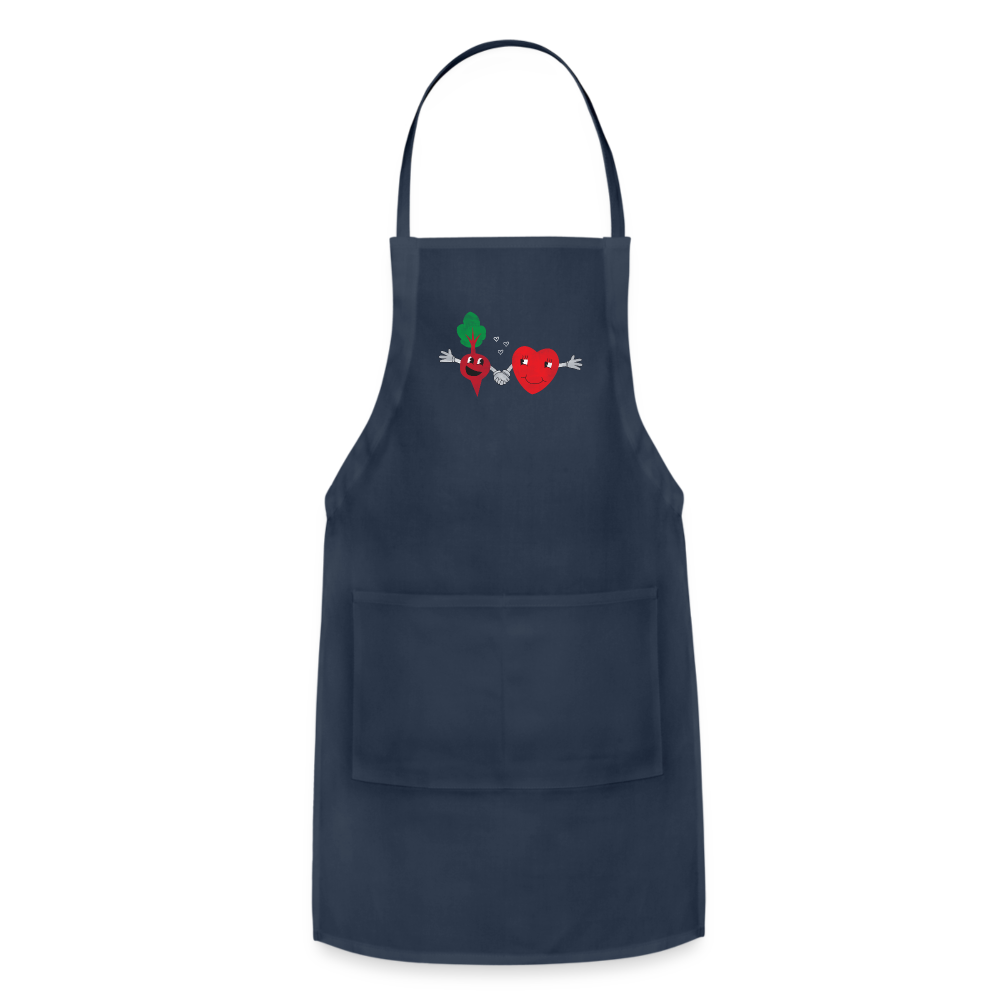 Heart Beet Apron - navy