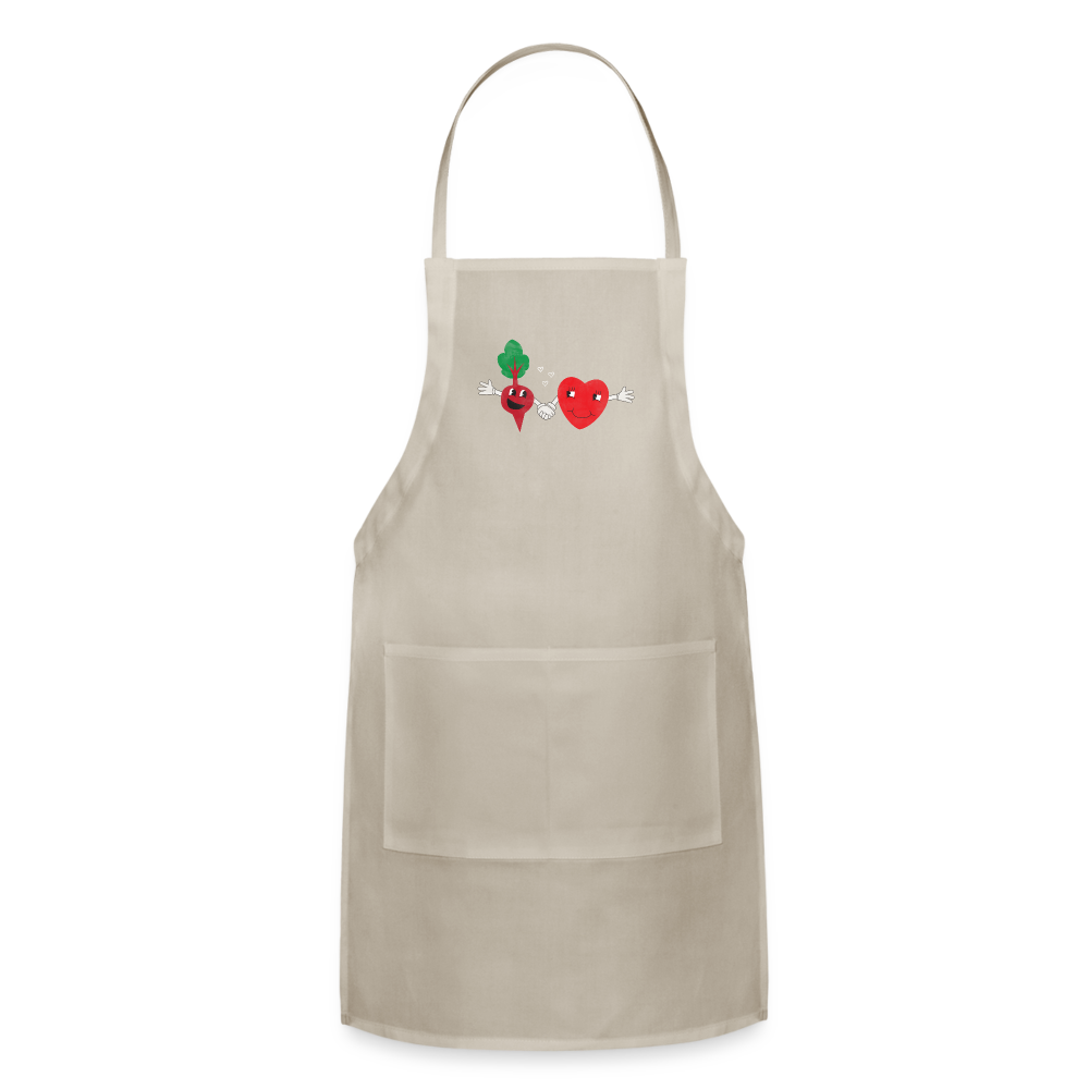 Heart Beet Apron - natural