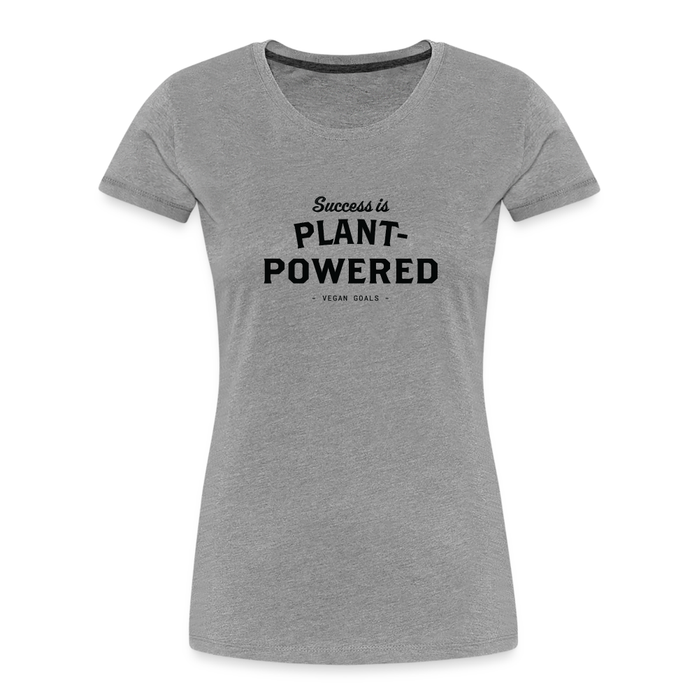 Success is Plant-Powered Fitted Organic Cotton Shirt - heather gray