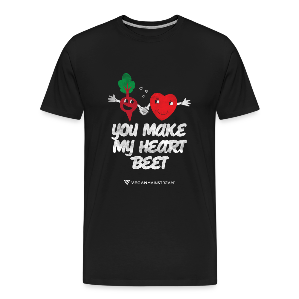 Heart Beet Straight Cut Organic Cotton Shirt - black