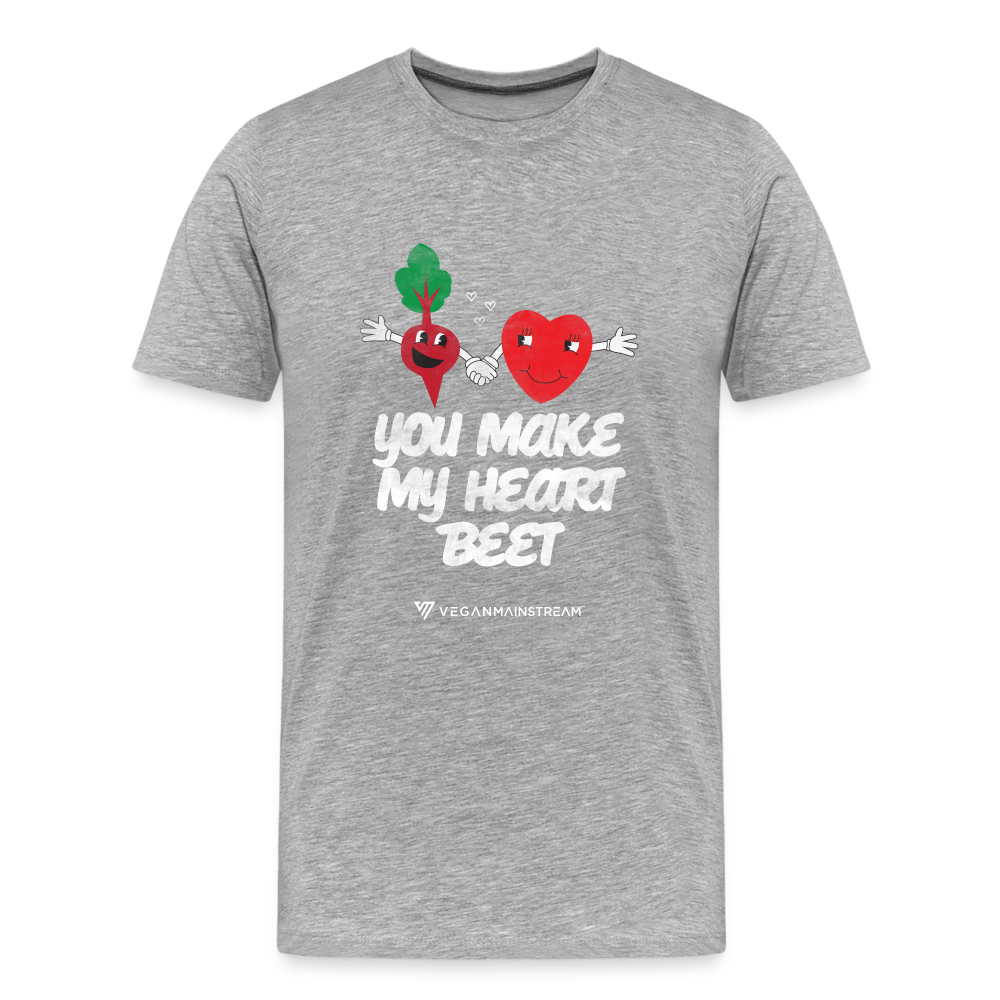 Heart Beet Straight Cut Organic Cotton Shirt - heather gray