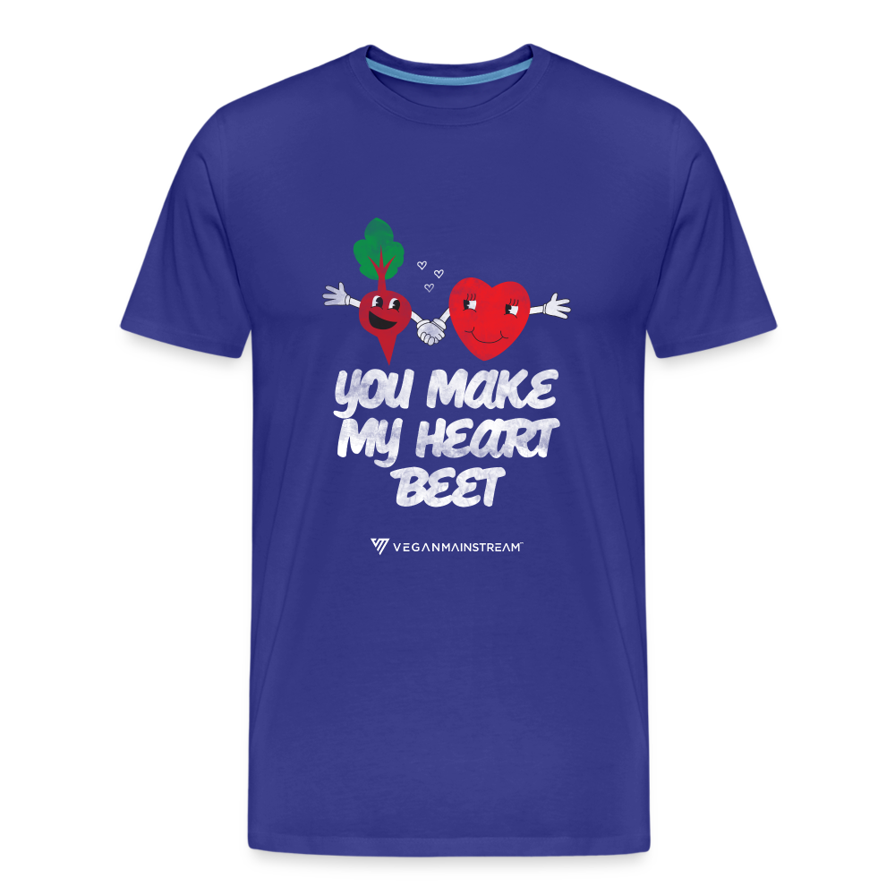 Heart Beet Straight Cut Organic Cotton Shirt - royal blue