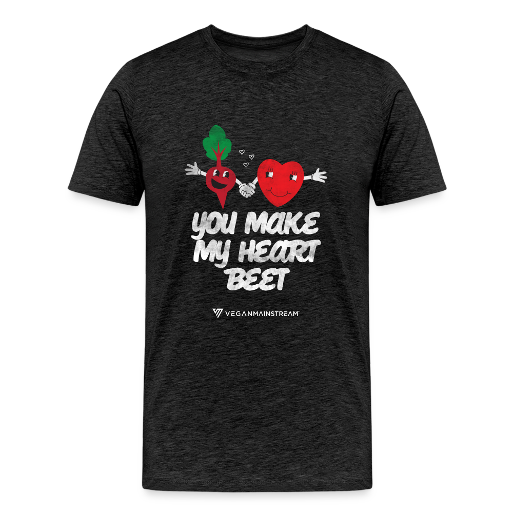 Heart Beet Straight Cut Organic Cotton Shirt - charcoal grey