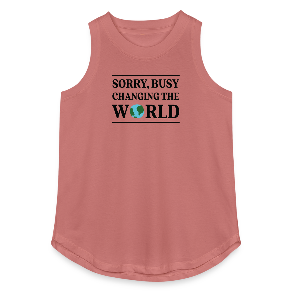 Changing the World Relaxed Tank Top - mauve