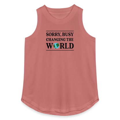 Changing the World Relaxed Tank Top - mauve