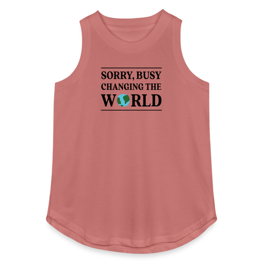 Changing the World Relaxed Tank Top - mauve