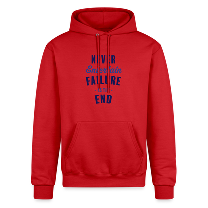 Never Entertain Failure [Blue] Hoodie - Scarlet