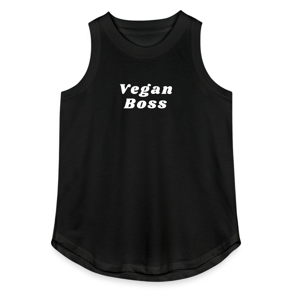 Vegan Boss Relaxed Tank Top - black