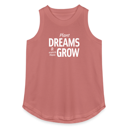 Plant Dreams Relaxed Tank Top - mauve