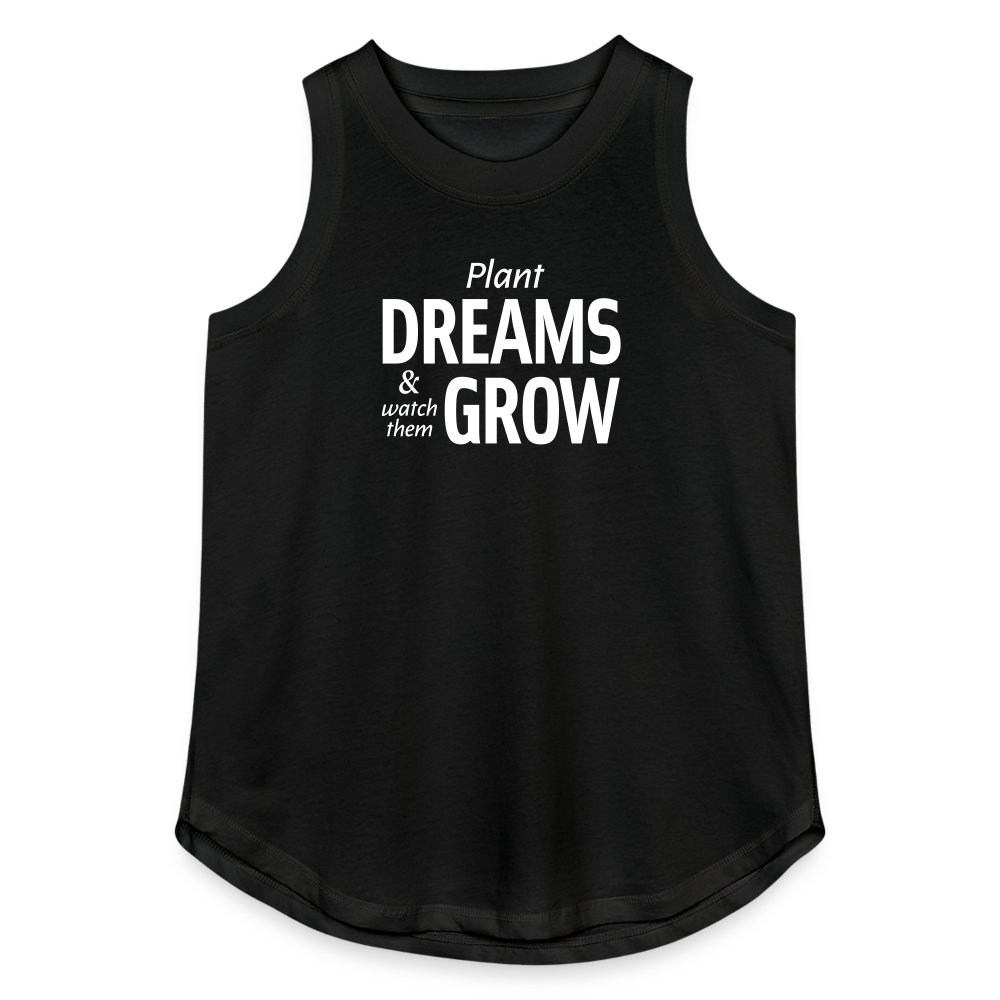 Plant Dreams Relaxed Tank Top - black