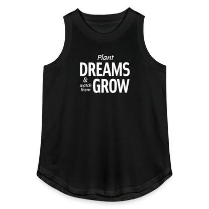 Plant Dreams Relaxed Tank Top - black