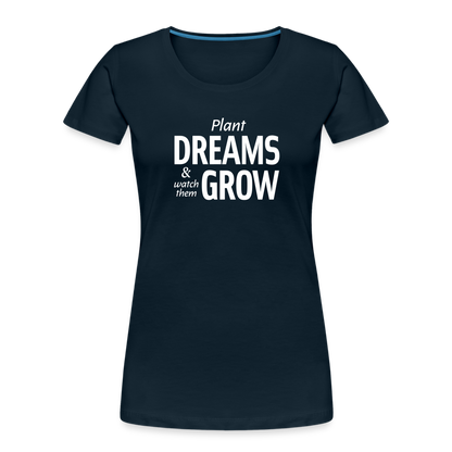 Plant Dreams Fitted Organic Cotton Shirt - deep navy