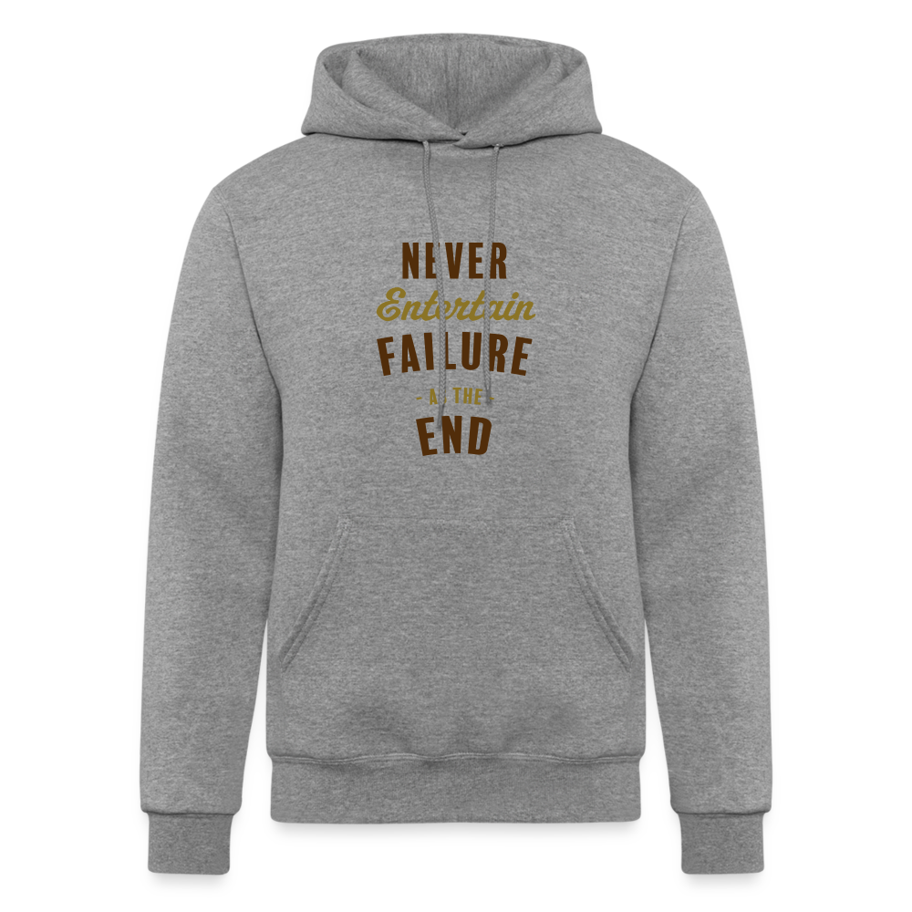 Never Entertain Failure [Brown/Gold] Hoodie - heather gray