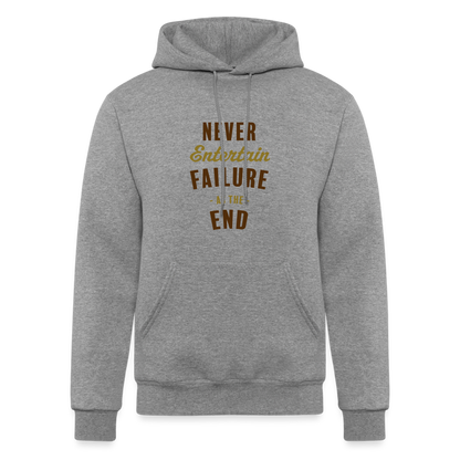 Never Entertain Failure [Brown/Gold] Hoodie - heather gray