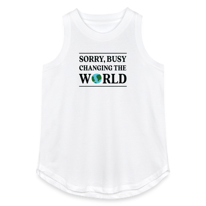 Changing the World Relaxed Tank Top - white