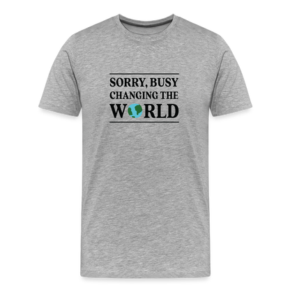 Changing the World Straight Cut Organic Cotton Shirt - heather gray