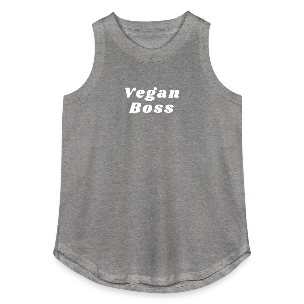 Vegan Boss Relaxed Tank Top - granite heather 